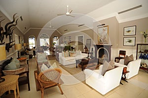 Safari lodge interior photo