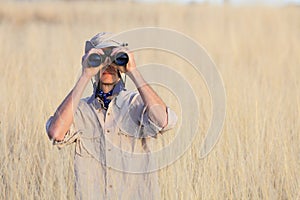 Safari man closeup
