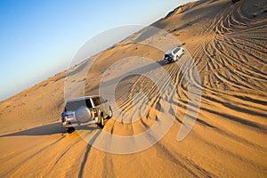 Safari tour through desert