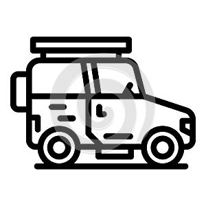 Safari vehicle icon, outline style