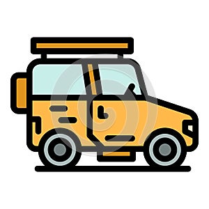 Safari vehicle icon vector flat