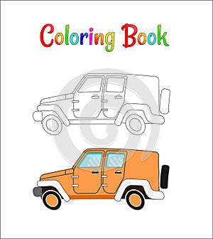 Safari wrangler. Coloring pages for kids Vector illustration eps 10.