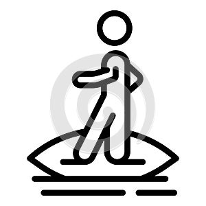 Safe beach surf icon outline vector. Safety life
