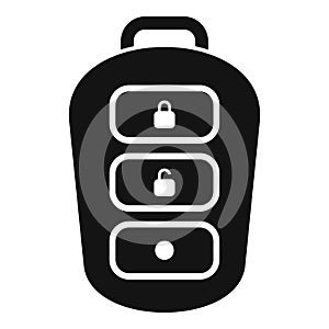 Safe chip control icon simple vector. Transport control