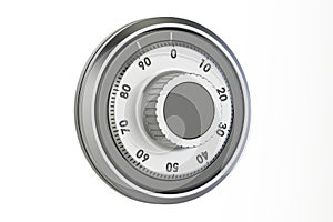 Safe combination dial, 3D rendering