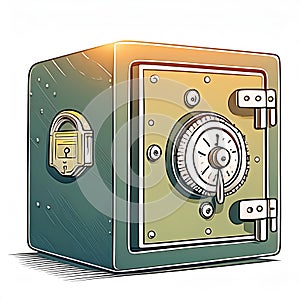 safe with combination lock , generated by AI