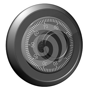 Safe combination lock. Knob with figures