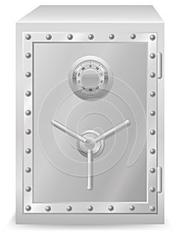 Safe with combination lock vector illustration