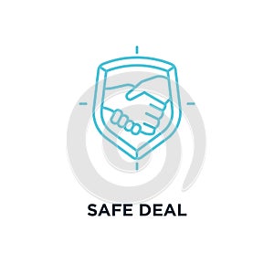 safe deal icon. trust concept symbol design, partnership with ha
