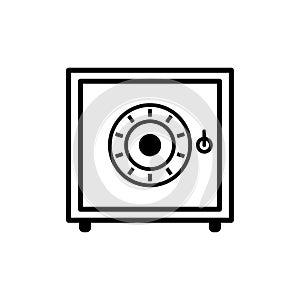 Safe-deposit box icon vector basic RGB design template
