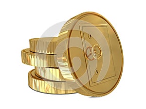 Safe deposit in golden coins