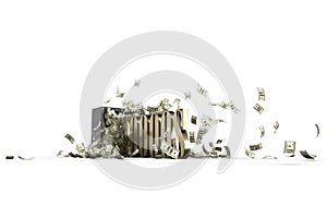 Safe and 10000 dollars