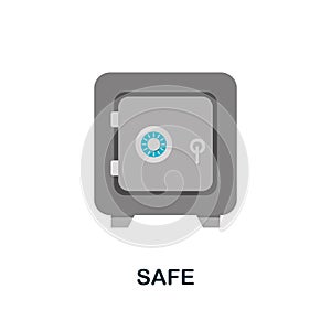 Safe flat icon. Color simple element from wild west collection. Creative Safe icon for web design, templates