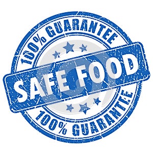 Safe food guarantee stamp photo