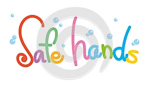 Safe hands -SNS hashtag colorful