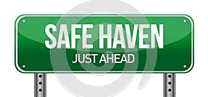 Safe Haven Green Road Sign