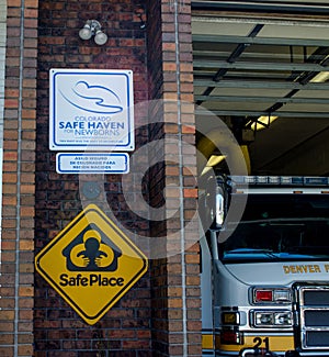 Safe haven sign and safe place