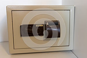 Safe in a hotel room