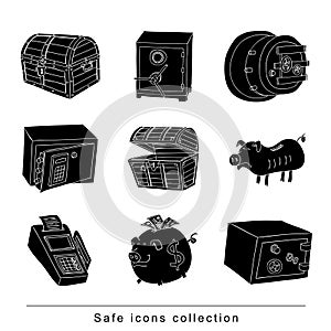 Safe icon,hand drawn vector illustration.