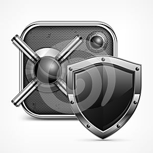 Safe icon & shield