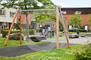 Safe playground in modern suburb