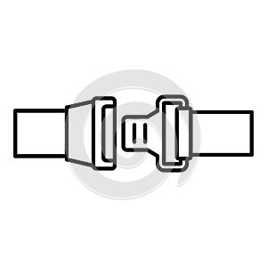 Safe seatbelt icon, outline style