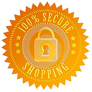 Safe shopping icon photo