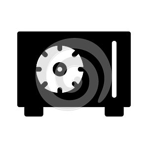 Safe glyph flat vector icon