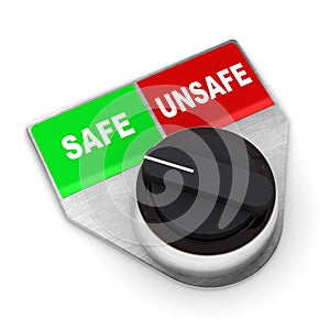 Safe Vs Unsafe Concept Switch photo