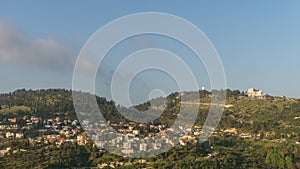 Safed, Israel - March 31, 2018: Panora view to the old city of Safed Israel. photo