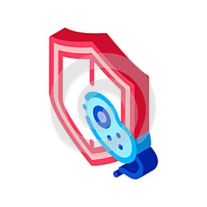 Safeguard Healthcare Bacteria isometric icon vector illustration