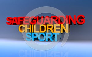 safeguarding children sport on blue