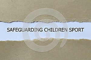 safeguarding children sport on white paper