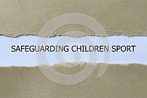 safeguarding children sport on white paper photo