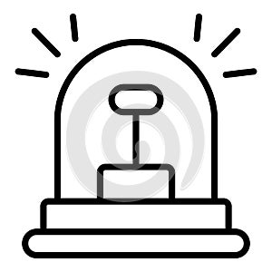 Safety alarm icon outline vector. Privacy siren