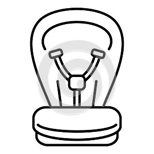 Safety baby car seat icon, outline style