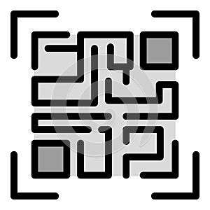 Safety barcode icon vector flat