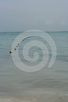 Safety barrier on a beach at a Punta Canad resort photo