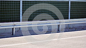 Safety barriers on the highway.