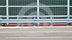 Safety barriers on the highway.