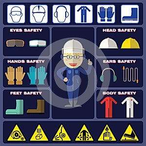 Safety Boy With Safety Equipments