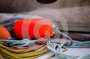 Safety buoy on ship