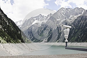 Safety camera at ZillergrÃ¼ndl Dam, Austria