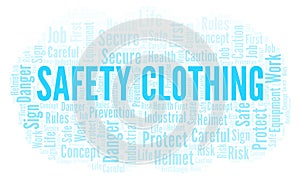 Safety Clothing word cloud.