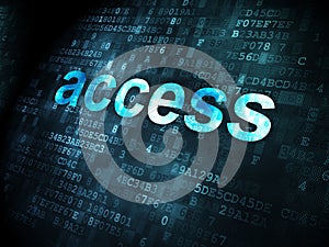 Safety concept: Access on digital background