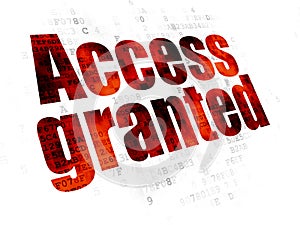 Safety concept: Access Granted on Digital background