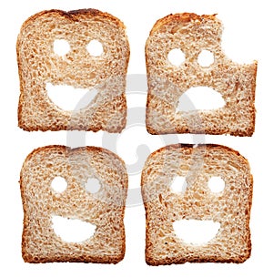 Safety concept with bread slices