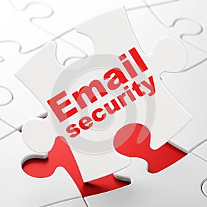 Safety concept: Email Security on puzzle background