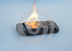 Safety concept- Mobile phone battery explodes and burns due to overheat