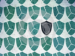 Safety concept: shield icon on Digital Paper